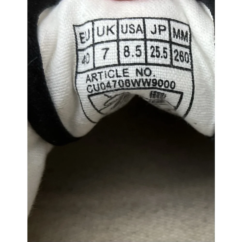 Maison Kitsune Black Low Top Canvas Lace Up Sneakers Men’s Size EU 40 US 8.5